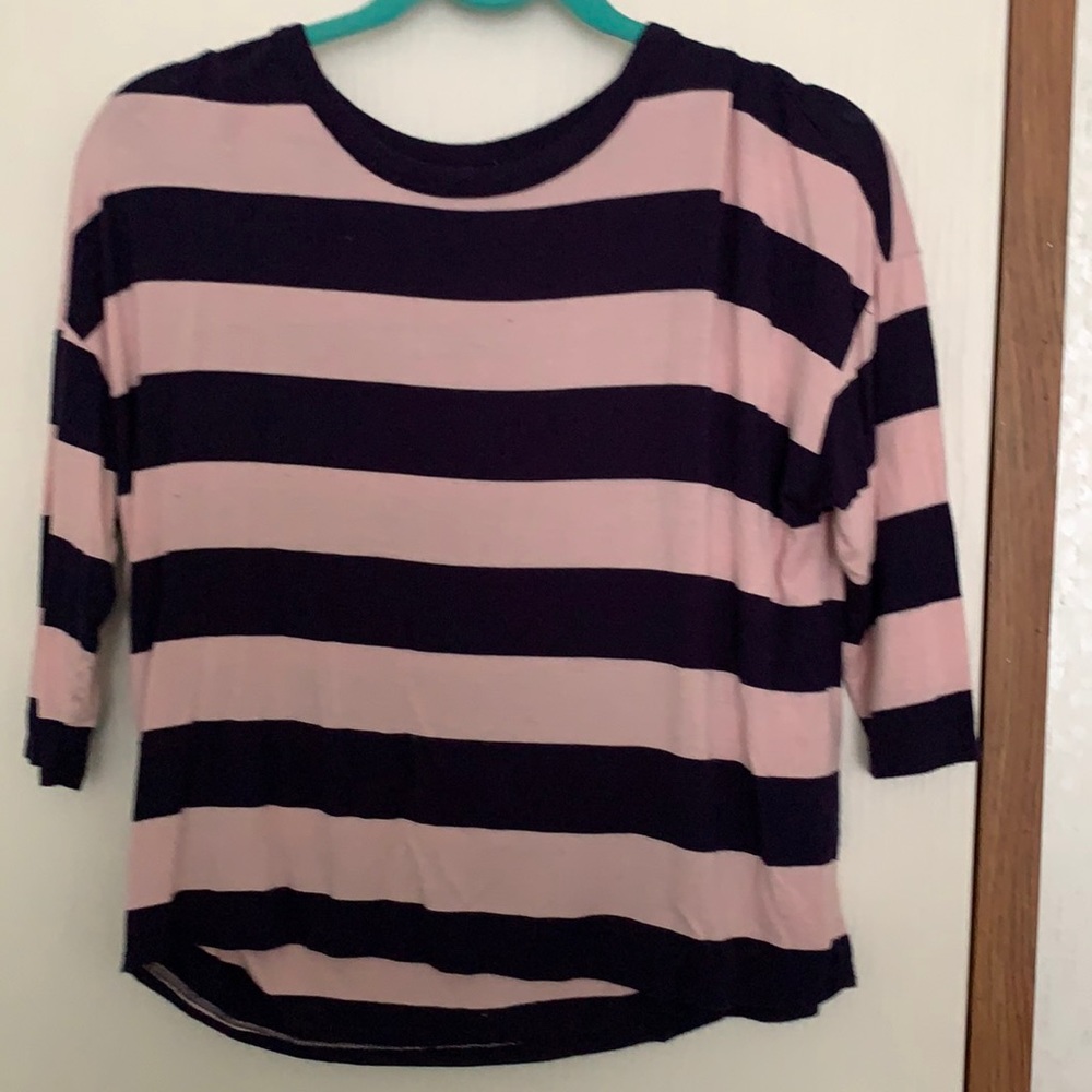 Navy Blue and Pink Half Sleeve